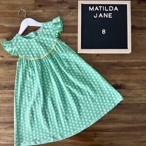 Matilda Jane Hello Lovely! Tulip Festival Knit Sleeveless Green Dress Spring  8